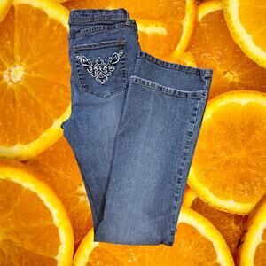 Kim Rogers Women's Blue Boot Cut Stretch‎ Pull-on Jeans Size 12